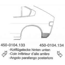 Reparaturblech Kotflügelecke Hinten Links