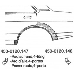 Lamiera di riparazione passaruota destra, 4-porte