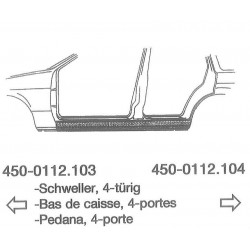 Reparaturblech Schweller Links
