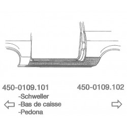 Reparaturblech Schweller Rechts