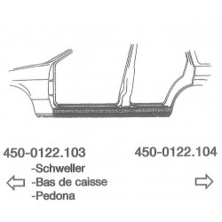 Reparaturblech Schweller 4-Türig links