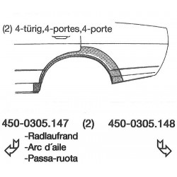 Reparaturblech Radlauf Links 4 Türig