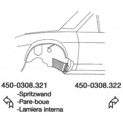 Reparaturblech Spritzwand Vorne Links