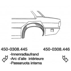Tôle de réparation Arc d'aile a l' intérieur droite 2 + 4-portes