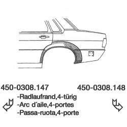 Reparaturblech Radlauf Links 4 Türig
