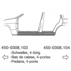 Reparaturblech Schweller Links 4 Türig