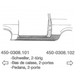 Reparaturblech Schweller  2-Türig Links