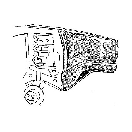 Reparaturblech Innenkotflügel Vorderer Teil Links Reparaturblech Innenkotflügel Vorderer Teil Links